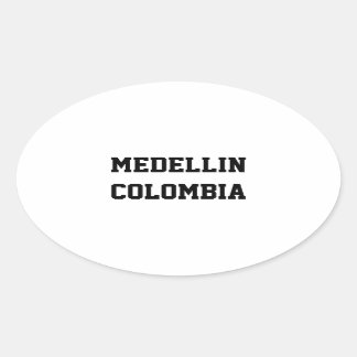 メデリン・コロンビア楕円ステッカー 楕円形シール