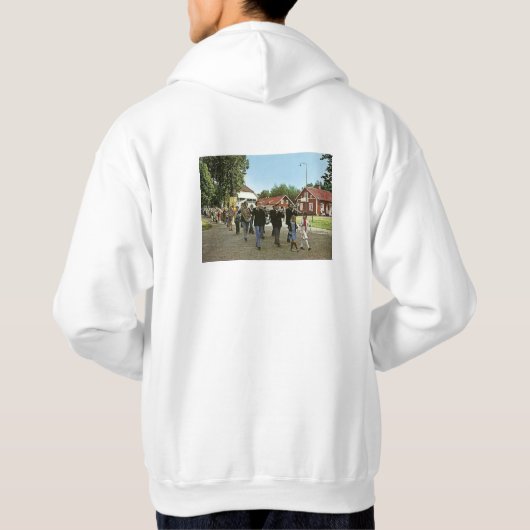 メデヴィ・ブランロゴ男性用スウェットシャツ(Grot) パーカ (裏面)