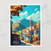 メトソヴォギリシャ美術ヴィンテージ旅行イラストレーション ポストカード (正面)