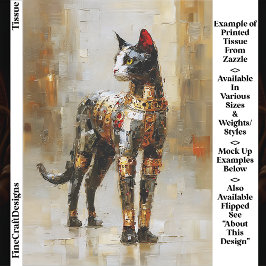 メトタリックスチームパンクキャットポートレートEM5Lデコページ 薄葉紙