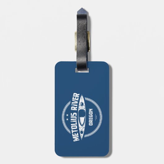 メトリウス川オレゴン州カヤック ラゲッジタグ (裏面縦)