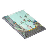 メトロストップマンハッタンNYCお洒落イラストレーション ノートブック (右側)