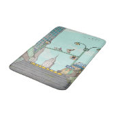 メトロストップマンハッタンNYCお洒落イラストレーション バスマット (アングル)