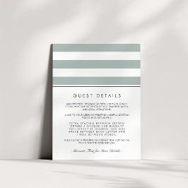 メトロストライプゲストインフォメーションカード |グレー表示の玉 エンクロージャーカード