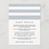 メトロストライプゲストインフォメーションカード |グレー エンクロージャーカード (正面)