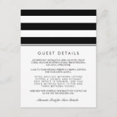 メトロストライプゲストインフォメーションカード |黒 エンクロージャーカード (正面)