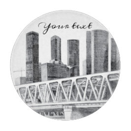 メトロブリッジペンシルスケッチ カッティングボード