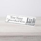 メトロブリッジペンシルスケッチ デスクネームプレート (正面)