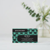 メトロポリタンGlam名刺、シーグリーン 名刺 (スタンド正面)