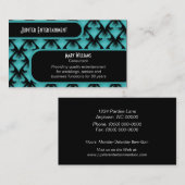 メトロポリタンGlam名刺、電気ティール（緑がかった色） 名刺 (正面/裏面)