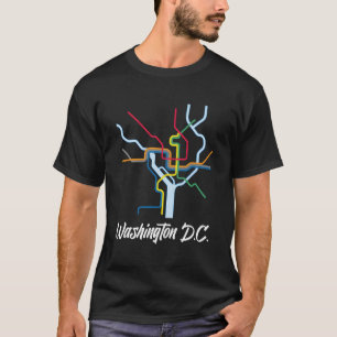 メトロマップワシントンDC地下鉄アンダーグラウンドシティRa Tシャツ