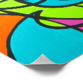 メトロムーン抽象芸術アートハ色彩の鮮やかンド ポスター (角)