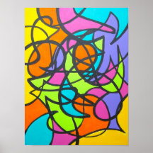 メトロムーン抽象芸術アートハ色彩の鮮やかンド