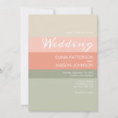 メトロモダンピーコラルセージ 招待状 (正面)