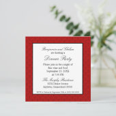 メトロレトロディナーパーティー招待状、ダークレッド 招待状 (スタンド正面)