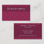 メトロレトロビジネスカードコスモポリタンピンク 名刺 (正面/裏面)