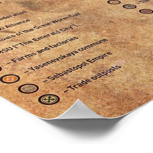 メトロ2033年の地図 ポスター (角)