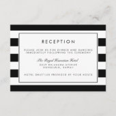 メトロ ストライプ 受付カード | ブラック エンクロージャーカード (正面)