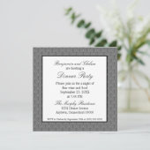 メトロ レトロ ディナー パーティー 招待状 グレー (スタンド正面)