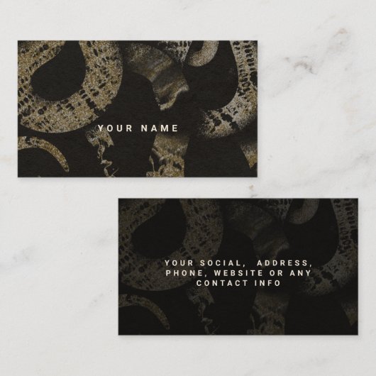 メドゥサエレガントヘビラグジュアリーアート 名刺 (正面/裏面)