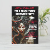 メドゥサ不気味ハローウィンパーティ怖いヘビ 招待状 (スタンド正面)