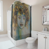 メドゥサ女神モーレンジラード神話金ゴールド シャワーカーテン (インサイチュ)