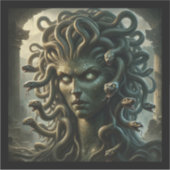 メドゥサ 死の凝視 蛇の頭 シール (正面)