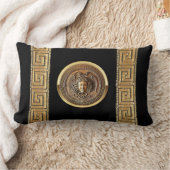 メドゥーサとギリシャ鍵 ランバークッション (ブランケット)