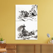 メドゥーサの筏のスケッチ2点, c.1819 キャンバスプリント (インサイチュ (リビング))