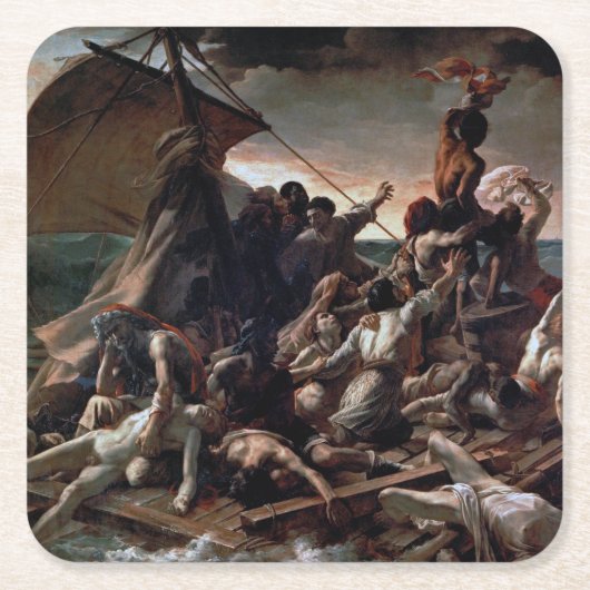 メドゥーサの筏、セオドア・ジェリコー スクエアペーパーコースター (正面)