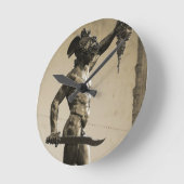 メドゥーサの頭のペルセウス ラウンド壁時計 (傾斜)