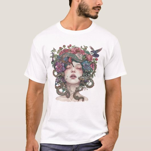 メドゥーサイラストレーション Tシャツ (正面)