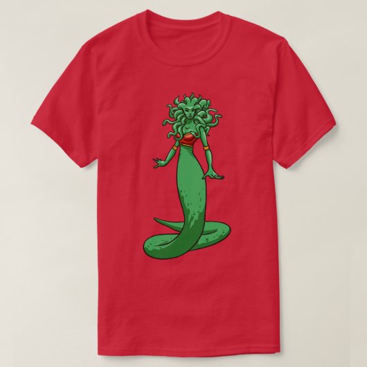 メドゥーサギリシャ神話の神古代ギリシャの女神 Tシャツ (デザイン正面)