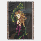 メドゥーサギリシャ神話スネークゴルゴン スローブランケット (正面縦)