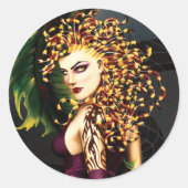 メドゥーサギリシャ神話スネークゴルゴン ラウンドシール (正面)