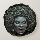 メドゥーサクイーンオブストーンピロー（ラウンド） ラウンドクッション (裏面)
