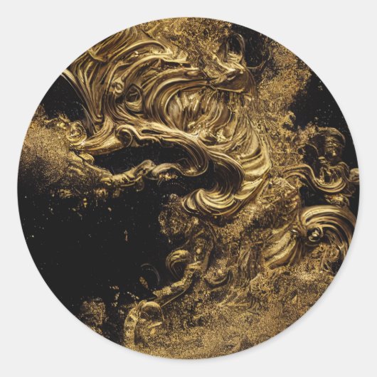 メドゥーサクラシックラウンドステッカー ラウンドシール (正面)