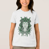 メドゥーサゴルゴスネークゴルゴンモンスターギリシャ神話 トライブレンドＴシャツ (正面)
