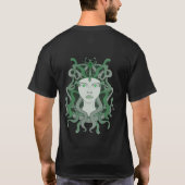 メドゥーサゴルゴスネークゴルゴンモンスターギリシャ神話 Tシャツ (裏面)
