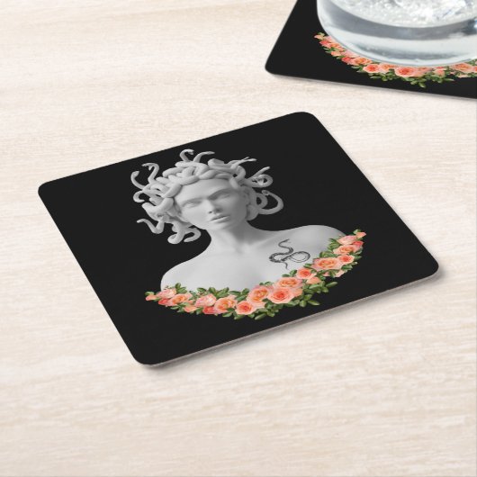 メドゥーサゴルゴン スクエアペーパーコースター (アングル)