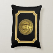 メドゥーサゴールデンローマンデザイナー アクセントクッション (裏面(縦))