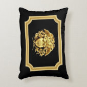 メドゥーサゴールデンローマンデザイナー アクセントクッション (正面(垂直))