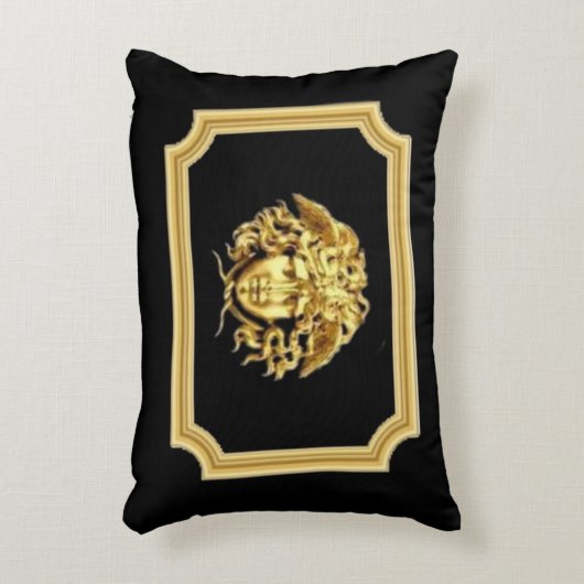 メドゥーサゴールデンローマンデザイナー アクセントクッション (正面(垂直))