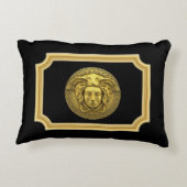 メドゥーサゴールデンローマンデザイナー アクセントクッション (裏面)