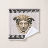 メドゥーサストーンベージュギリシャ – 鍵ゲストギフトタオルセット バスタオルセット (ウォッシュタオル)