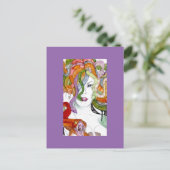 メドゥーサスネークヘア絵画ギリシャ神話 ポストカード (スタンド正面)