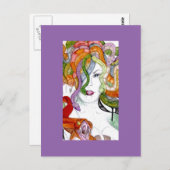 メドゥーサスネークヘア絵画ギリシャ神話 ポストカード (正面/裏面)