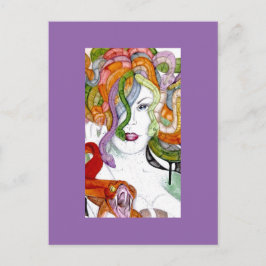 メドゥーサスネークヘア絵画ギリシャ神話 ポストカード