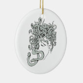 メドゥーサスネークレディーベクターイラストレーション セラミックオーナメント (右)