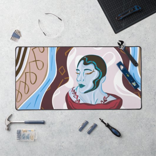 メドゥーサスネークレディ – ハーフレディーハーフレディースネーク デスクマット (ワークステーション)